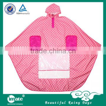 Cheap wholesale 100%pvc pink raincoat for children