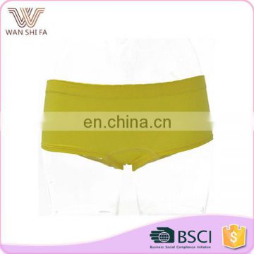 Wholesale nylon fashion yellow hip up cheap mature women panties