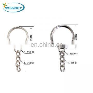 Decorative key ring parts keychain wth links for wholesale