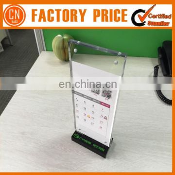Logo Printed Promotional Acrylic Display Holder for Bars or for Restaurant