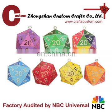 Wholesale cheap 20 sides metal dice different colored