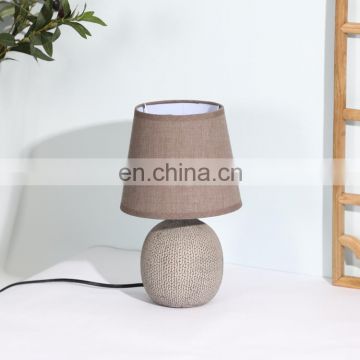 Good quality custom logo home decor desk light cheap ball ceramic base retro table lamp for office