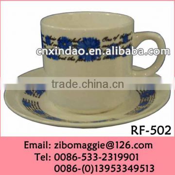 Promotional Custom Designed Drinking Cup and Saucer for Porcelain Coffee Cup Set
