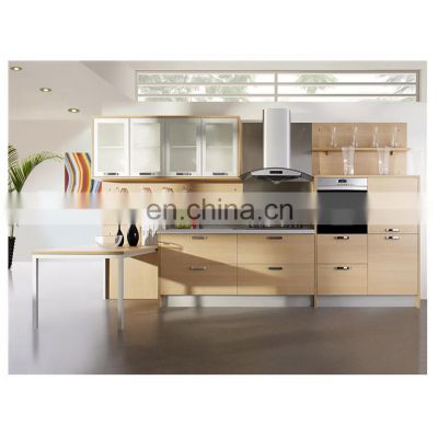 Modern design with wood black and white metal custom stainless steel kitchen cabinets