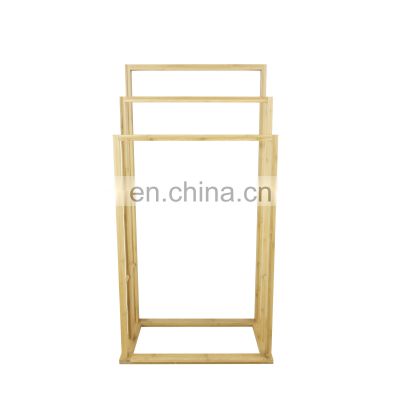 popular items bathroom bamboo ladder towel rack for hotel