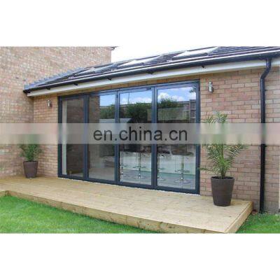 Garden and balcony used exterior luxury Aluminum Corner glass folding Door