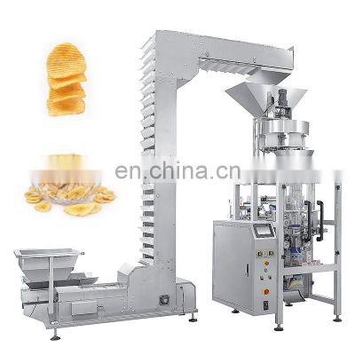 Bag Package Price Banana Pouch Weigh Automatic Chocolate Small Potato Chip Pack Machine For Corn With Nitrogen