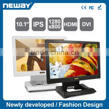 10.1" 5-wires resistive touch IPS LCD studio monitor with abundant signal interface