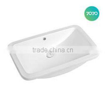 hot sale white colour under counter mounted single holeunder conter basins 5519