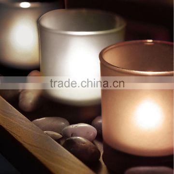 Hot selling decorative votive candle holder with wooden base