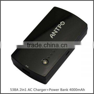 Portable mobile charger adapter 2 in 1 phone charger