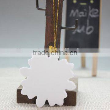 Snowflake shape christmas flat ornaments for heat press machine