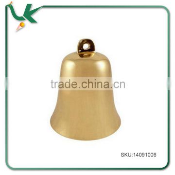 10Inch Polished Brass Ridged Wall Bell