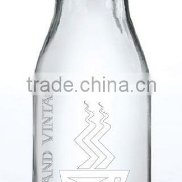 Juice Use and Offset Printing Surface Handling 500ml 16oz glass milk bottle