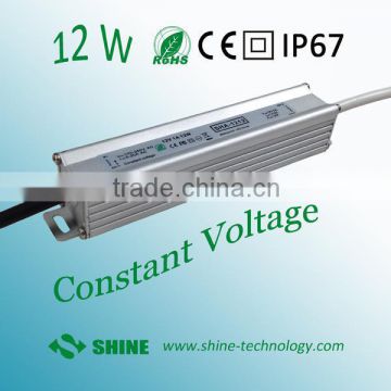 High quality led strip accessories ac to dc IP67 12v 1a 12w waterproof power supply for led illumination