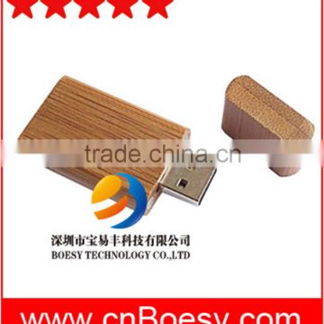 From big factory of China, wooden rectangle high speed USB flash drive