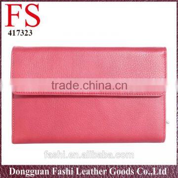 2016 woman low price customize logo leather Wallet