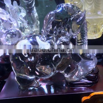 Natural Clear Quartz Crystal Figurine Elephant Statues For Sale