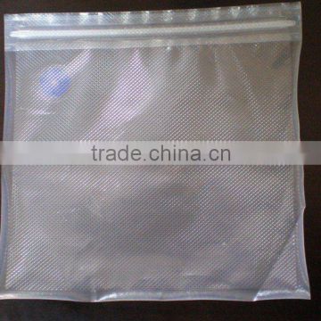 recyclable embossed vacuum bag with valve