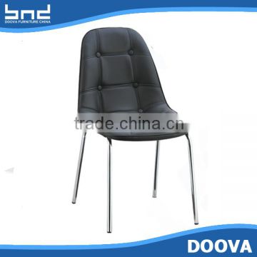 Fashion leather chair with iron legs cheap office chair