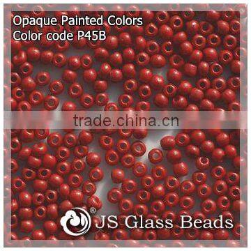 High Quality Fashion JS Glass Seed Beads - P45B# Painted Dark Red Rocailles Beads For Garment & Jewelry