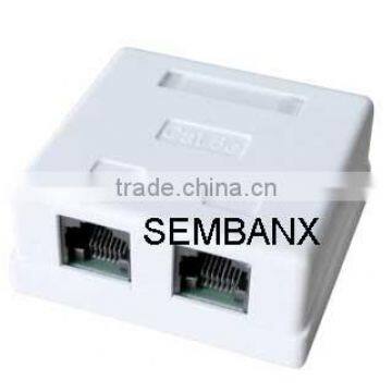 Surface mount box CAT5E UTP 2 ports