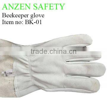 long arm warm white goatskin leather glove with best price