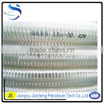 Manufacturer transparent pvc reinforced plastic steel wire hose