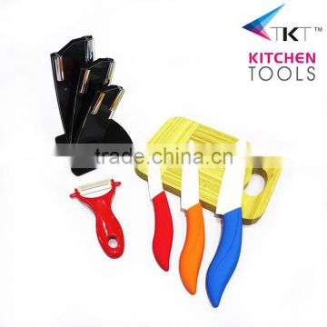 High quality 4pcs ceramic knives set with stand