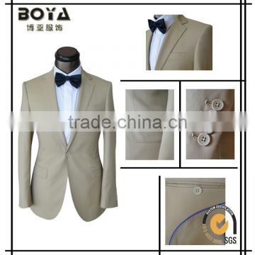 2015 new arrival formal dresses for men beige white wedding suits for men