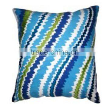 Wavey Pattern All over Printed and Embroidery Cushion Cover