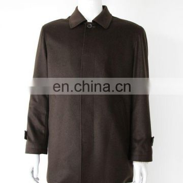 Men's Single-breasted cashmere long coat