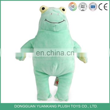 Cute kids stuffed green frog animal plush emoji pillow toy