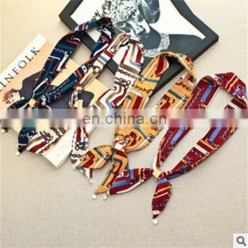 New Fashion Wrapped Bags Scarves Tied All-match Department Handle Small Silk Scarves Lady Ribbon Scarf