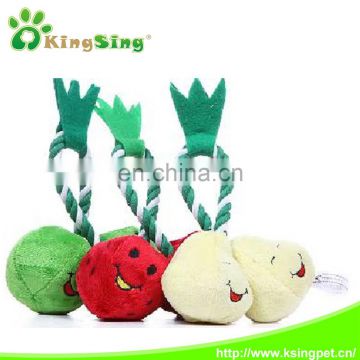 double beans/strawberries/pears stringing pet toy
