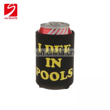 Custom rubber stubby water bottle cooler with silk printing logo