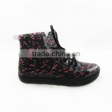 Patterned Transparent Rain Boots For Women