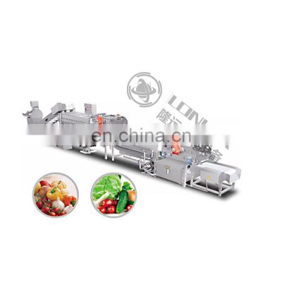 Automatic Salad Vegetable Processing Line Vegetable Fruit Selecting Cutting Washing Drying Production