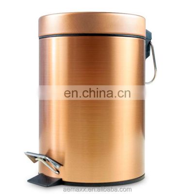 Chinese manufacturer Gold painting trash cans