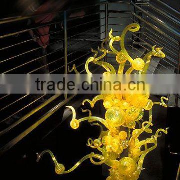 Yellow Decoration Glass Sculpture