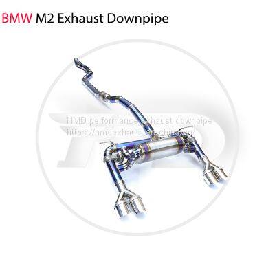 Titanium Alloy Exhaust Pipe Manifold Downpipe is Suitable for BMW M2 Auto Modification Electronic Valve whatsapp008618023549615