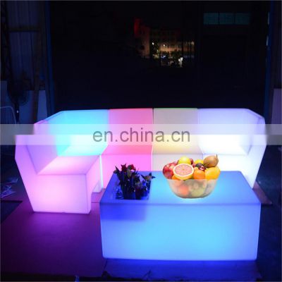 led coffee table glowing curved bench plastic furniture led lighted bar table and chair sofa sets for event