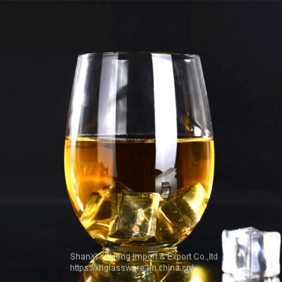 Factory Wholesale Transparent Clear Egg Shaped Drinking Glass Cup With Ready Stock