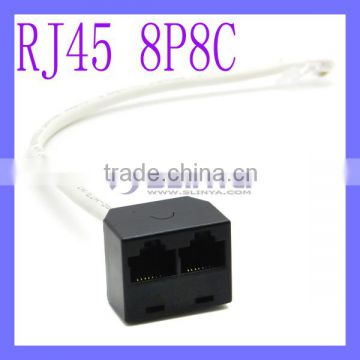 RJ45 Male to Female Sockets Adaptor Splitter Cat5e Network Cable