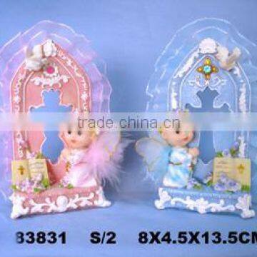 polyresin praying child decoration