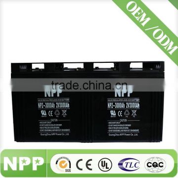 Battery Manufacturers NPP AGM battery 2v3000ah battery FOR ups