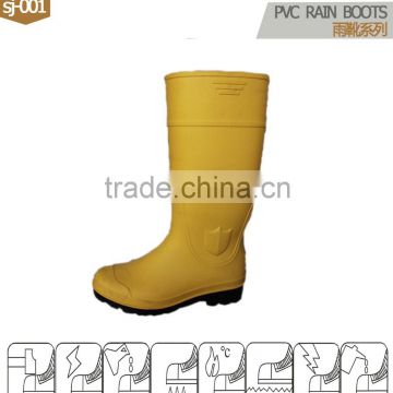 safety pvc rain boot for food industry boots/rain boots for unisex/garden works