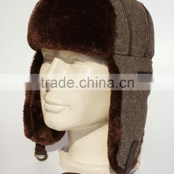 wholesale russian style herringbone winter hat