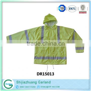 china supplier prices with hood pu rainwear