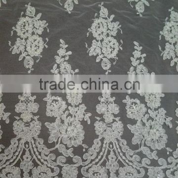 High quality most popular corded lace fabric